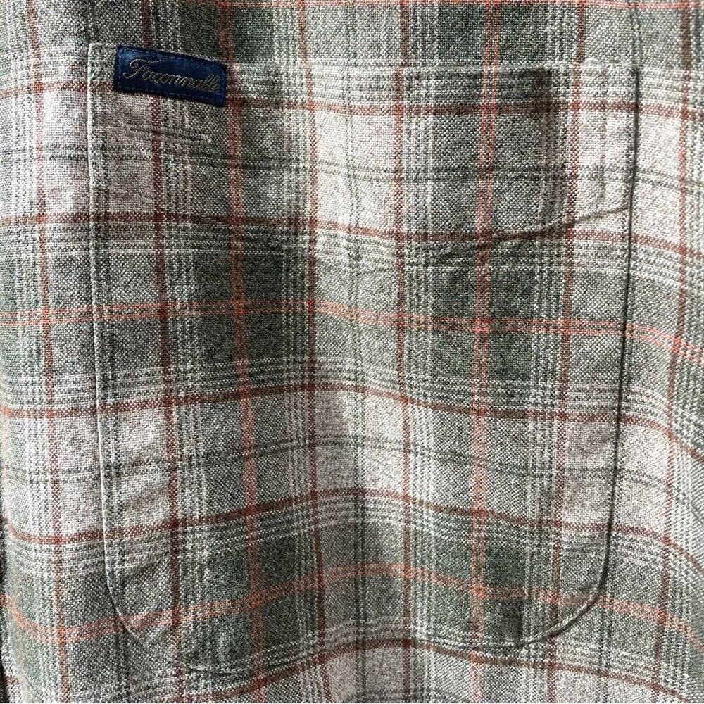 Faconnable 100% Cotton Long Sleeve Button Down Shirt in Brown Plaid, Men's Large - Picture 7 of 7